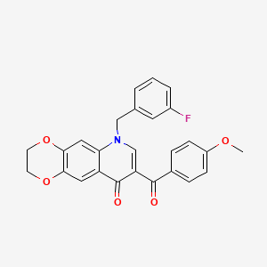 6-(3-fluorobenzyl)-8-(4-methoxybenzoyl)-2,3-dihydro[1,4]dioxino[2,3-g]quinolin-9(6H)-one