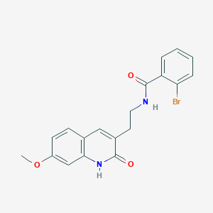 2-bromo-N-[2-(7-methoxy-2-oxo-1H-quinolin-3-yl)ethyl]benzamide