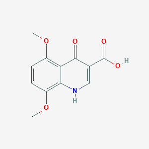 molecular formula C12H11NO5 B2803627 4-羟基-5,8-二甲氧基喹啉-3-羧酸 CAS No. 842956-45-0