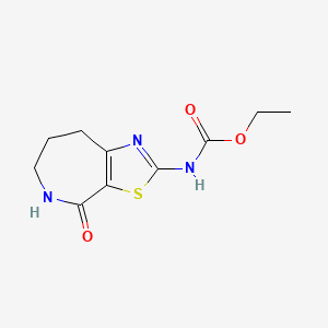 molecular formula C10H13N3O3S B2803631 ethyl (4-oxo-5,6,7,8-tetrahydro-4H-thiazolo[5,4-c]azepin-2-yl)carbamate CAS No. 1798042-19-9