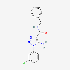 molecular formula C16H14ClN5O B2803632 5-amino-N-benzyl-1-(3-chlorophenyl)-1H-1,2,3-triazole-4-carboxamide CAS No. 951900-30-4