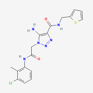 molecular formula C17H17ClN6O2S B2803638 5-氨基-1-{[(3-氯-2-甲基苯基)羰基]甲基}-N-[(噻吩-2-基)甲基]-1H-1,2,3-三唑-4-甲酰胺 CAS No. 901024-69-9