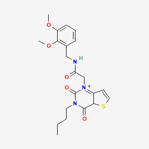 molecular formula C21H25N3O5S B2803639 2-{3-butyl-2,4-dioxo-1H,2H,3H,4H-thieno[3,2-d]pyrimidin-1-yl}-N-[(2,3-dimethoxyphenyl)methyl]acetamide CAS No. 1252851-58-3