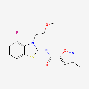 (E)-N-(4-fluoro-3-(2-methoxyethyl)benzo[d]thiazol-2(3H)-ylidene)-3-methylisoxazole-5-carboxamide