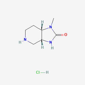molecular formula C7H14ClN3O B2803646 (3aR,7aS)-1-methyl-octahydro-1H-imidazolidino[4,5-c]pyridin-2-one hydrochloride CAS No. 1807939-49-6