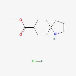 molecular formula C11H20ClNO2 B2803648 Methyl 1-azaspiro[4.5]decane-8-carboxylate;hydrochloride CAS No. 2309462-00-6