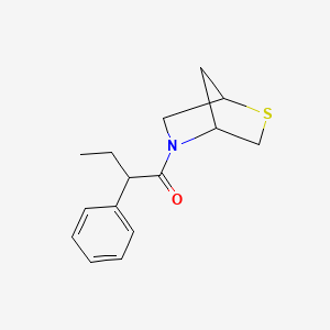 molecular formula C15H19NOS B2803655 1-(2-Thia-5-azabicyclo[2.2.1]heptan-5-yl)-2-phenylbutan-1-one CAS No. 2034309-60-7