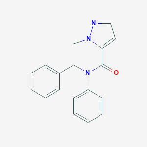 molecular formula C18H17N3O B280366 N-benzyl-2-methyl-N-phenylpyrazole-3-carboxamide 