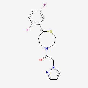 1-(7-(2,5-difluorophenyl)-1,4-thiazepan-4-yl)-2-(1H-pyrazol-1-yl)ethanone