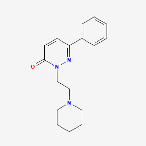 molecular formula C17H21N3O B2803668 6-苯基-2-(2-哌啶-1-基乙基)吡啶并[2,1-b]噻二酮 CAS No. 794-84-3