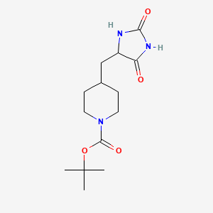 molecular formula C14H23N3O4 B2803678 Tert-butyl 4-[(2,5-dioxoimidazolidin-4-yl)methyl]piperidine-1-carboxylate CAS No. 2379945-28-3