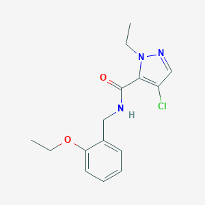 molecular formula C15H18ClN3O2 B280369 4-chloro-N-(2-ethoxybenzyl)-1-ethyl-1H-pyrazole-5-carboxamide 