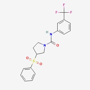 3-(phenylsulfonyl)-N-(3-(trifluoromethyl)phenyl)pyrrolidine-1-carboxamide