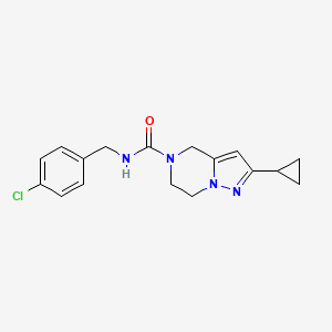N-(4-chlorobenzyl)-2-cyclopropyl-6,7-dihydropyrazolo[1,5-a]pyrazine-5(4H)-carboxamide