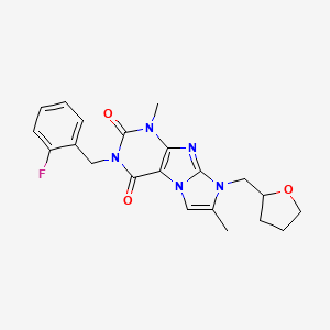 2-[(2-Fluorophenyl)methyl]-4,7-dimethyl-6-(oxolan-2-ylmethyl)purino[7,8-a]imidazole-1,3-dione