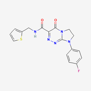 8-(4-fluorophenyl)-4-oxo-N-(thiophen-2-ylmethyl)-4,6,7,8-tetrahydroimidazo[2,1-c][1,2,4]triazine-3-carboxamide