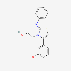 (Z)-2-(4-(3-methoxyphenyl)-2-(phenylimino)thiazol-3(2H)-yl)ethanol