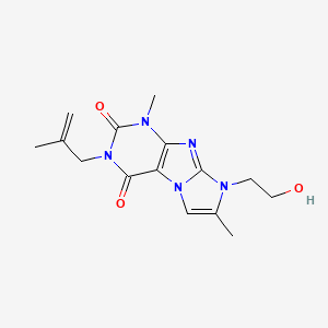 8-(2-hydroxyethyl)-1,7-dimethyl-3-(2-methylallyl)-1H-imidazo[2,1-f]purine-2,4(3H,8H)-dione