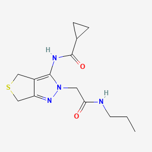 N-(2-(2-oxo-2-(propylamino)ethyl)-4,6-dihydro-2H-thieno[3,4-c]pyrazol-3-yl)cyclopropanecarboxamide