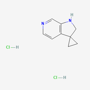 molecular formula C9H12Cl2N2 B2803724 2',3'-Dihydrospiro {cyclopropane-1,1'-pyrrolo[2,3-c]pyridine}dihydrochloride CAS No. 2251053-63-9