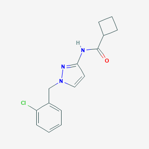 molecular formula C15H16ClN3O B280373 N-[1-(2-chlorobenzyl)-1H-pyrazol-3-yl]cyclobutanecarboxamide 