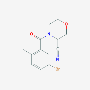 molecular formula C13H13BrN2O2 B2803734 4-(5-Bromo-2-methylbenzoyl)morpholine-3-carbonitrile CAS No. 1394740-37-4