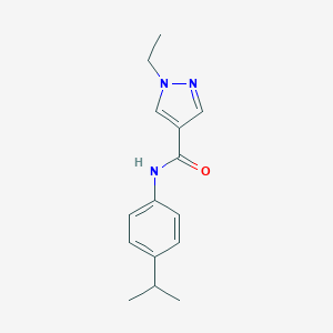 molecular formula C15H19N3O B280374 1-ethyl-N-(4-isopropylphenyl)-1H-pyrazole-4-carboxamide 