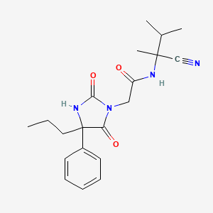 molecular formula C20H26N4O3 B2803741 N-(1-cyano-1,2-dimethylpropyl)-2-(2,5-dioxo-4-phenyl-4-propylimidazolidin-1-yl)acetamide CAS No. 1117770-45-2