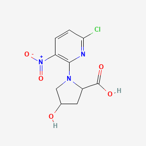 molecular formula C10H10ClN3O5 B2803744 1-(6-氯-3-硝基-2-吡啶基)-4-羟基-2-吡咯啉甲酸 CAS No. 1031244-78-6