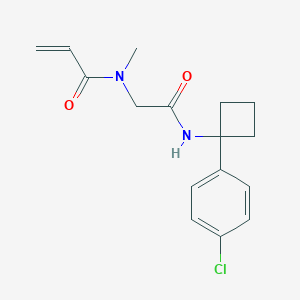 N-[2-[[1-(4-Chlorophenyl)cyclobutyl]amino]-2-oxoethyl]-N-methylprop-2-enamide