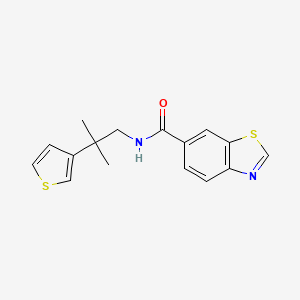 molecular formula C16H16N2OS2 B2803750 N-(2-methyl-2-(thiophen-3-yl)propyl)benzo[d]thiazole-6-carboxamide CAS No. 2309801-74-7