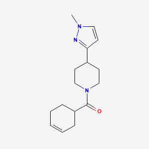 cyclohex-3-en-1-yl(4-(1-methyl-1H-pyrazol-3-yl)piperidin-1-yl)methanone