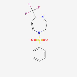 molecular formula C13H13F3N2O2S B2803760 1-[(4-methylphenyl)sulfonyl]-5-(trifluoromethyl)-2,3-dihydro-1H-1,4-diazepine CAS No. 478078-89-6