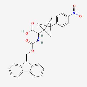 2-(9H-Fluoren-9-ylmethoxycarbonylamino)-2-[3-(4-nitrophenyl)-1-bicyclo[1.1.1]pentanyl]acetic acid