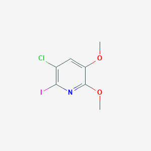 molecular formula C7H7ClINO2 B2803764 3-Chloro-2-iodo-5,6-dimethoxypyridine CAS No. 910616-72-7