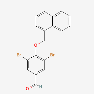 molecular formula C18H12Br2O2 B2803771 3,5-Dibromo-4-(naphthalen-1-ylmethoxy)benzaldehyde CAS No. 727656-25-9