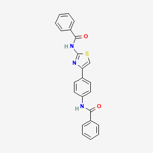 molecular formula C23H17N3O2S B2803773 N-(4-(4-benzamidophenyl)thiazol-2-yl)benzamide CAS No. 313266-82-9