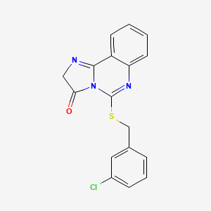 5-[(3-chlorophenyl)methylsulfanyl]-2H-imidazo[1,2-c]quinazolin-3-one