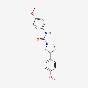 molecular formula C19H22N2O3 B2803777 N,3-bis(4-methoxyphenyl)pyrrolidine-1-carboxamide CAS No. 1210933-20-2