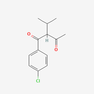 molecular formula C13H15ClO2 B2803778 1-(4-Chlorophenyl)-2-isopropyl-1,3-butanedione CAS No. 478248-62-3