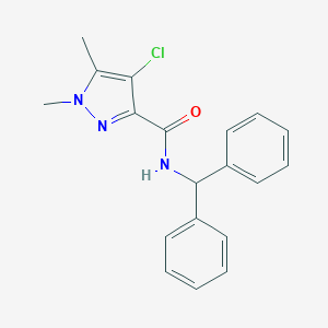 N-benzhydryl-4-chloro-1,5-dimethyl-1H-pyrazole-3-carboxamide