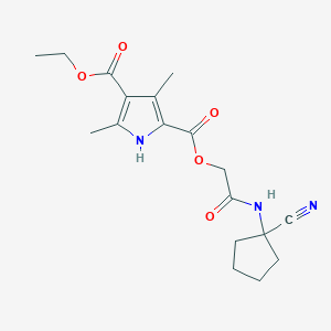 2-O-[2-[(1-cyanocyclopentyl)amino]-2-oxoethyl] 4-O-ethyl 3,5-dimethyl-1H-pyrrole-2,4-dicarboxylate