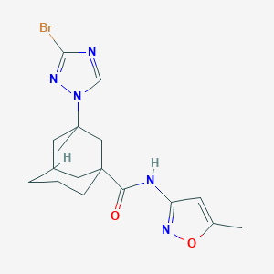 molecular formula C17H20BrN5O2 B280379 3-(3-bromo-1H-1,2,4-triazol-1-yl)-N-(5-methyl-3-isoxazolyl)-1-adamantanecarboxamide 
