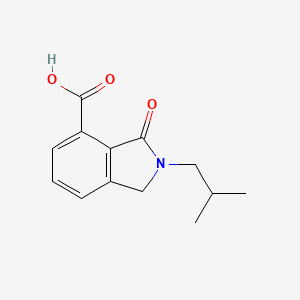 molecular formula C13H15NO3 B2803791 2-Isobutyl-3-oxo-2,3-dihydro-1H-isoindole-4-carboxylic acid CAS No. 626215-95-0