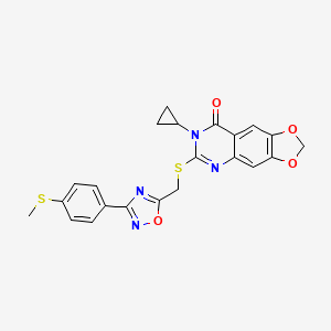 molecular formula C22H18N4O4S2 B2803798 N-(tert-butyl)-1-methyl-5-[4-methyl-5-(pyrrolidin-1-ylcarbonyl)-1,3-thiazol-2-yl]-1H-pyrrole-3-sulfonamide CAS No. 1116050-12-4