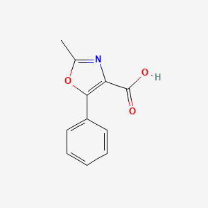 molecular formula C11H9NO3 B2803800 2-Methyl-5-phenyl-1,3-oxazole-4-carboxylic acid CAS No. 91137-53-0