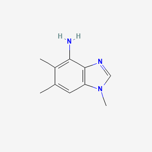 molecular formula C10H13N3 B2803803 1,5,6-三甲基-1H-1,3-苯并咪唑-4-胺 CAS No. 338410-75-6