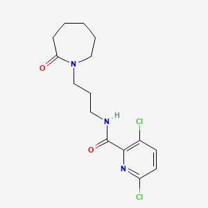 3,6-dichloro-N-[3-(2-oxoazepan-1-yl)propyl]pyridine-2-carboxamide