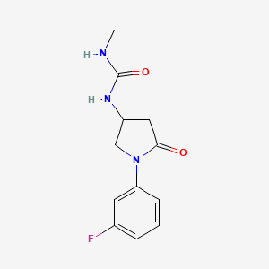 1-(1-(3-Fluorophenyl)-5-oxopyrrolidin-3-yl)-3-methylurea