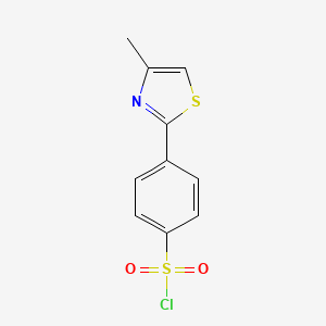 molecular formula C10H8ClNO2S2 B2803813 4-(4-甲基-1,3-噻唑-2-基)苯甲醯氯 CAS No. 1247607-26-6